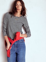 Boden Sophie Slub Long Sleeve Top - Slika 3 od 4