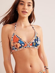 Boden Blue Crochet Trim Bikini Top - Image 1 of 1