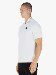 Luke 1977 White Luke 1977 Throop White Gold Zip Neck Polo Shirt - Image 3 of 7