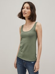 Green Khaki Thick Strap Vest - Image 1 of 4