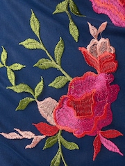 Adrianna Papell Blue Embroidered Short Dress - Image 7 of 7