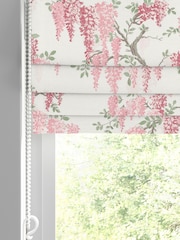 Laura Ashley Coral Pink Wisteria Made to Measure 100% Cotton Roman Blinds - Image 2 of 6
