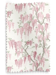 Laura Ashley Coral Pink Wisteria Made to Measure 100% Cotton Roman Blinds - Image 6 of 6