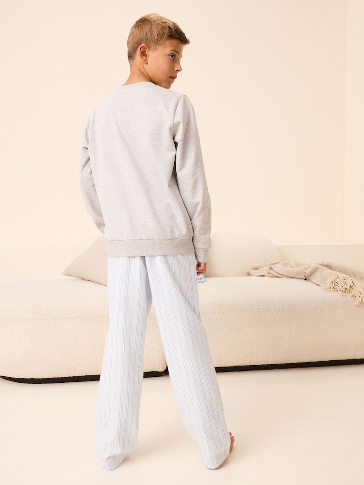 Blue Stripe - Single Woven Pyjamas (3-16yrs) - Image 2 of 10 Blue Stripe - Single Woven Pyjamas (3-16yrs) - Image 2 of 10