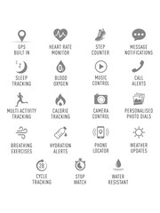 Reflex Active Green Series 18 Smart Watch With Built-In GPS, Full Colour Touch Screen and up to 10 Day Battery Life - Image 4 of 5