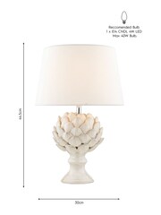 Laura Ashley White Artichoke Table Lamp - Image 2 of 4