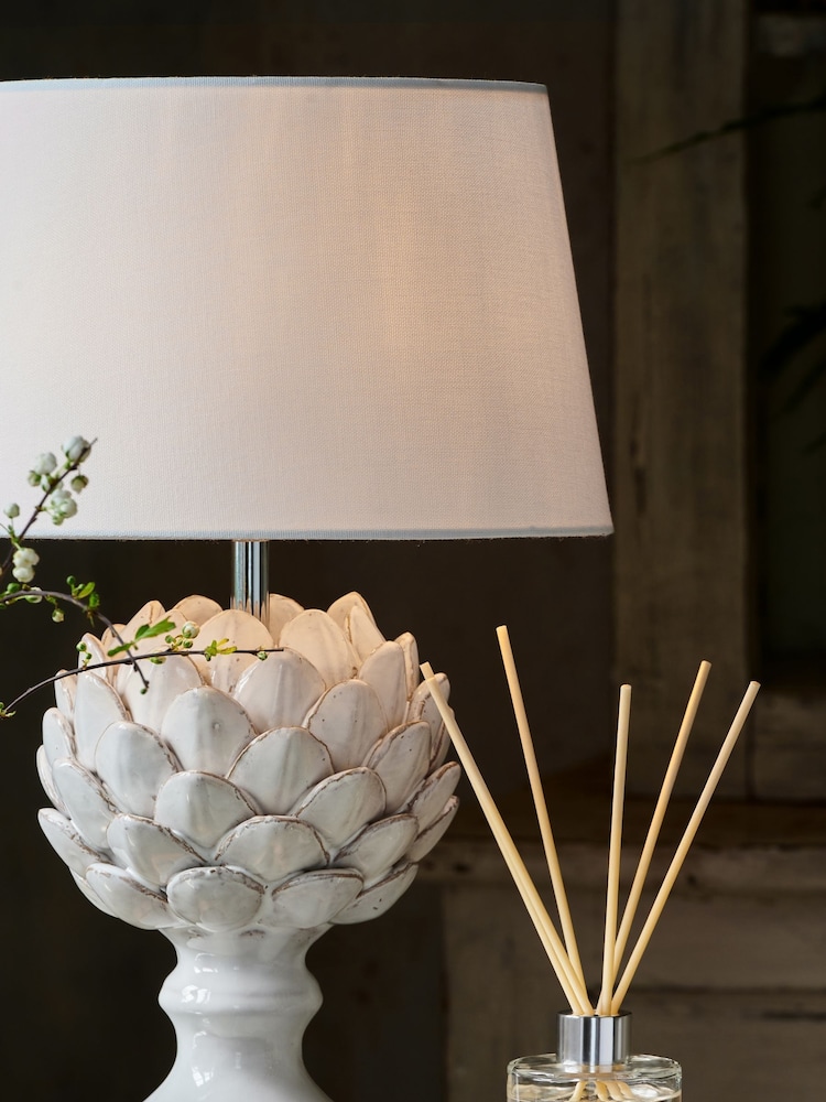 Laura Ashley White Artichoke Table Lamp - Image 2 of 5 Laura Ashley White Artichoke Table Lamp - Image 2 of 5
