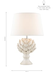 Laura Ashley White Artichoke Table Lamp - Image 4 of 4