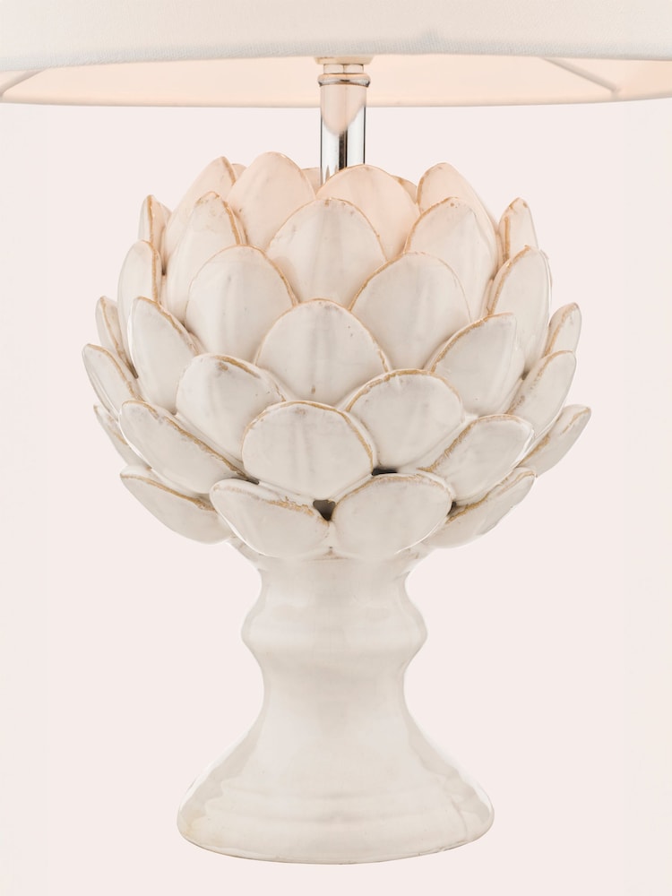 Laura Ashley White Artichoke Table Lamp - Image 5 of 5