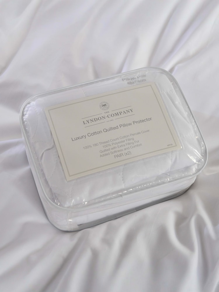 The Lyndon Company TLC Cotton Quilted Pillow Protector Pair - Image 1 of 2 The Lyndon Company TLC Cotton Quilted Pillow Protector Pair - Image 1 of 2