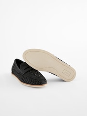 Black Woven Loafers - Image 4 of 6