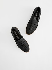 Black Woven Loafers - Image 5 of 6