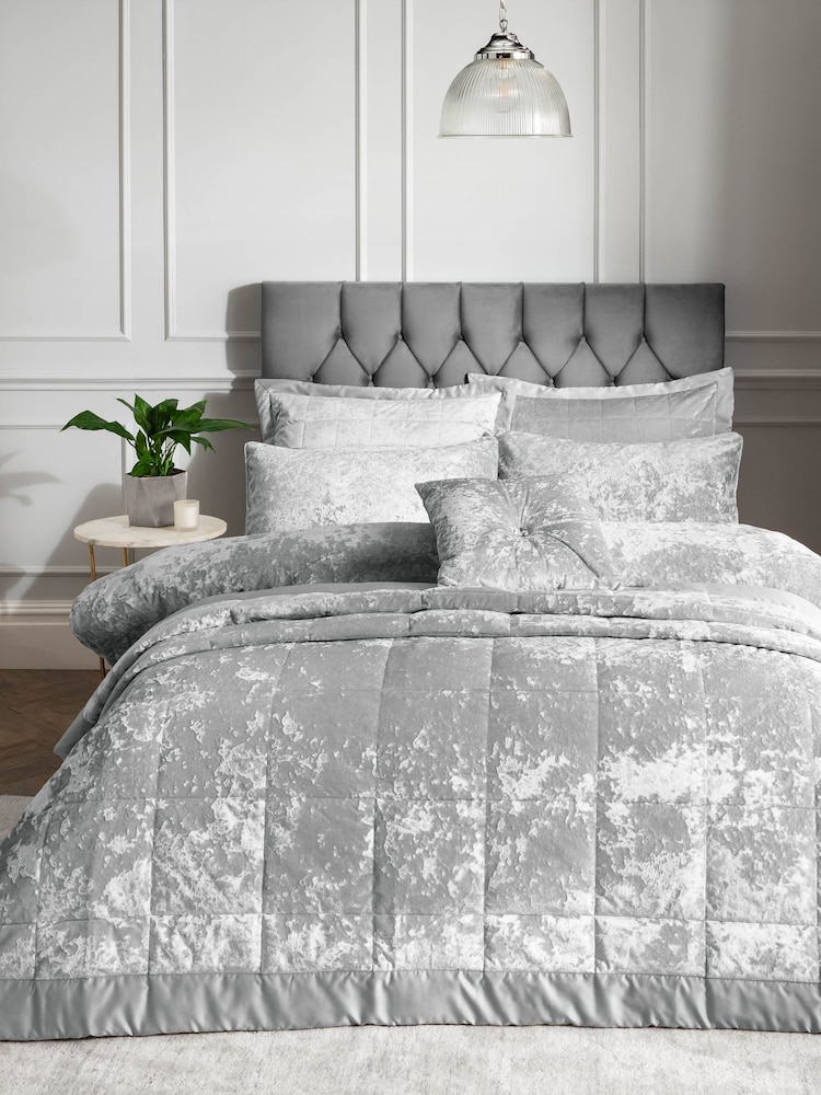 Catherine Lansfield Crushed Velvet Bedspread - Image 1 of 4 Catherine Lansfield Crushed Velvet Bedspread - Image 1 of 4