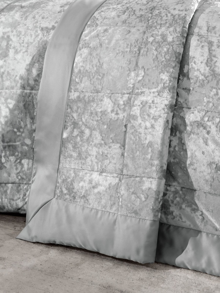 Catherine Lansfield Crushed Velvet Bedspread - Image 2 of 4