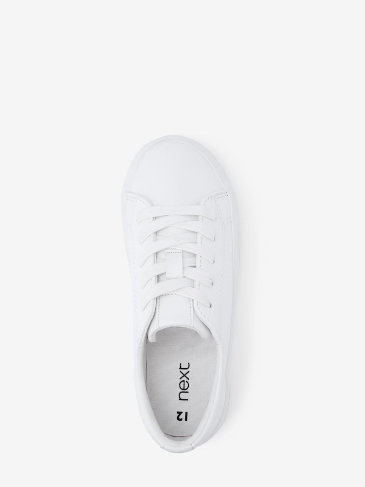 White Lace-Up Shoes - Image 3 of 4