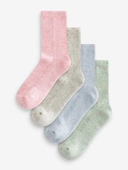 Multi Neppy Cushion Sole Socks 4 Pack - Image 1 of 5
