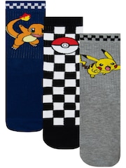 Кейіпкерлік Pokemon Пикачу және Чармандер шұлықтары 3 жиынтығы - 4суретінің 1 суреті