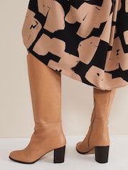 Phase Eight Black Casual Knee High Boots - Image 7 of 7