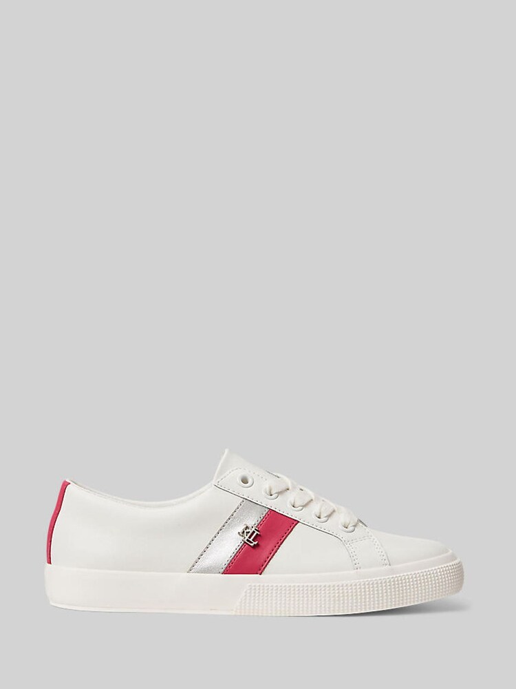 Lauren Ralph Lauren White Janson II Leather Trainers - Image 1 of 4