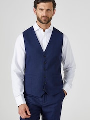 Skopes Blue Harcourt Tailored Fit Suit Waistcoat - Image 1 of 2