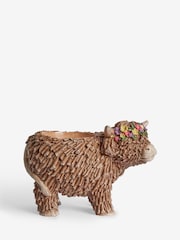 Natural Outdoor Hamish The Highland Cow Plant Pot - Image 2 of 3