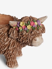 Natural Outdoor Hamish The Highland Cow Plant Pot - Image 3 of 3