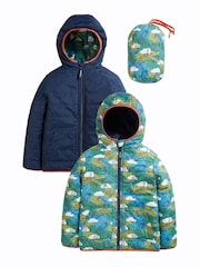 Frugi Blue Reversible Toasty Trail Jacket - Image 1 of 7