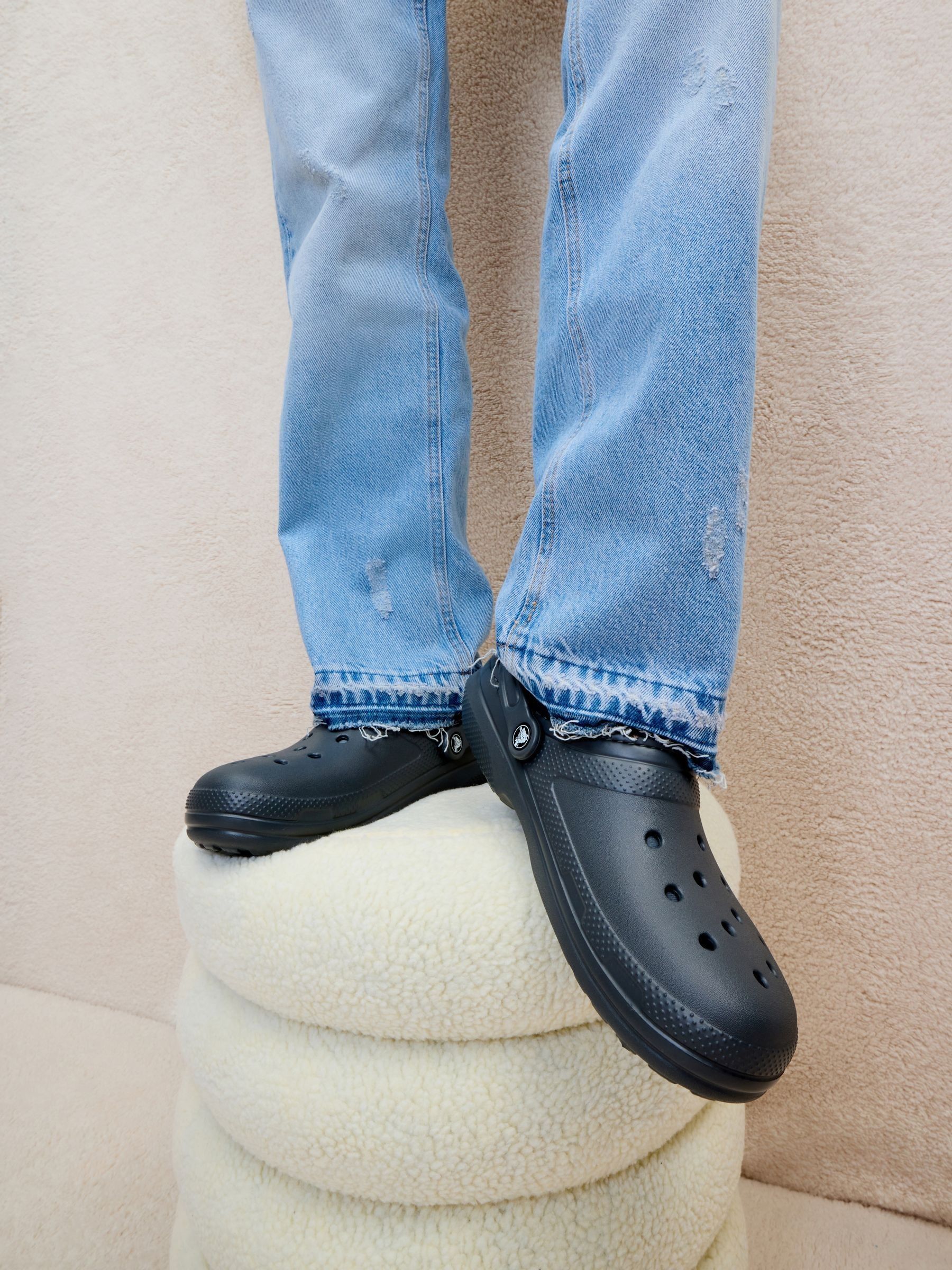 Black crocs on feet shop