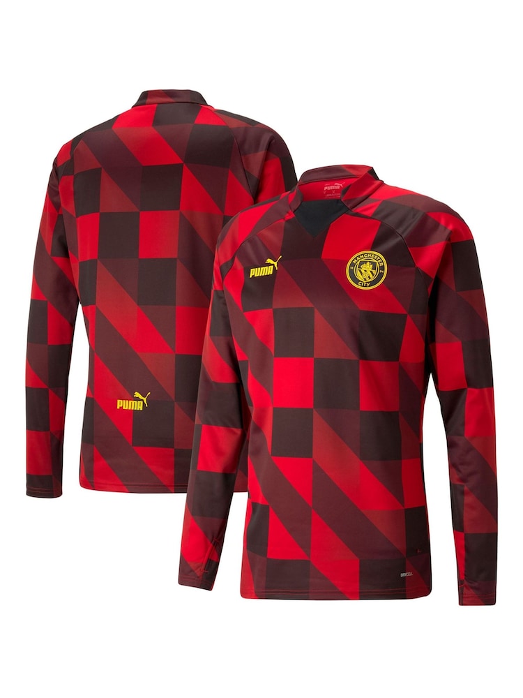 Puma Red Manchester City Prematch Sweat Top - Image 1 of 3