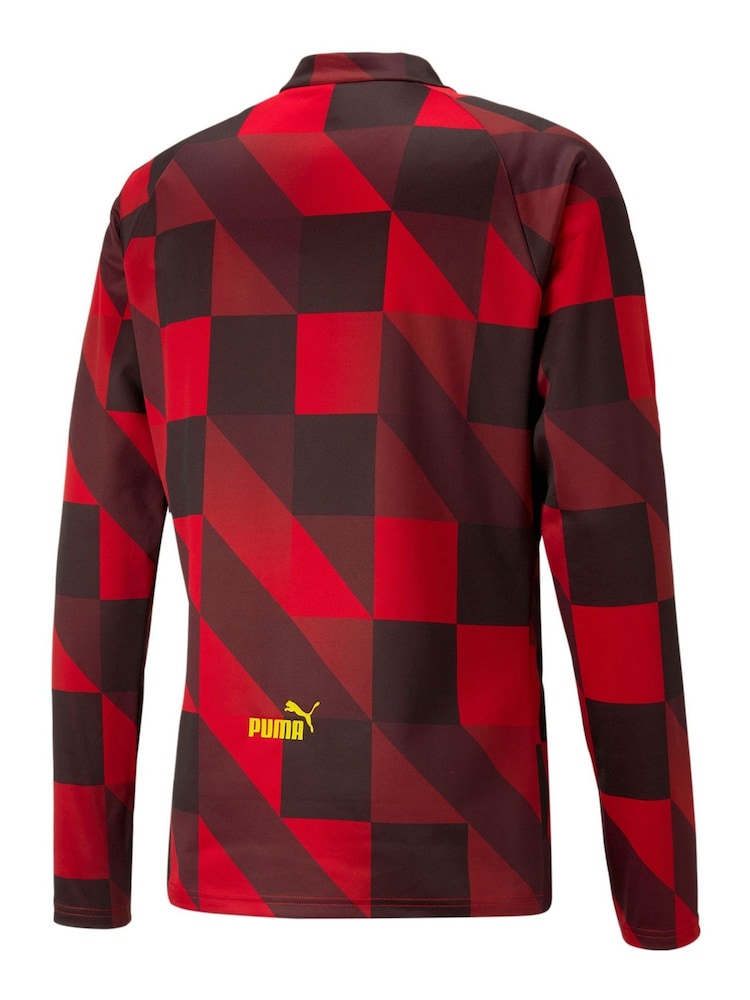 Puma Red Manchester City Prematch Sweat Top - Image 3 of 3 Puma Red Manchester City Prematch Sweat Top - Image 3 of 3