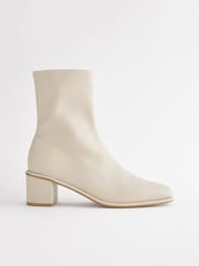Bone Natural Regular/Wide Fit Forever Comfort® Sock Ankle Boots - Image 2 of 6