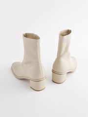 Bone Natural Regular/Wide Fit Forever Comfort® Sock Ankle Boots - Image 4 of 6