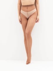 Espresso Brown 20 Denier Sheer Gloss Tights 3 Pack - Image 1 of 4