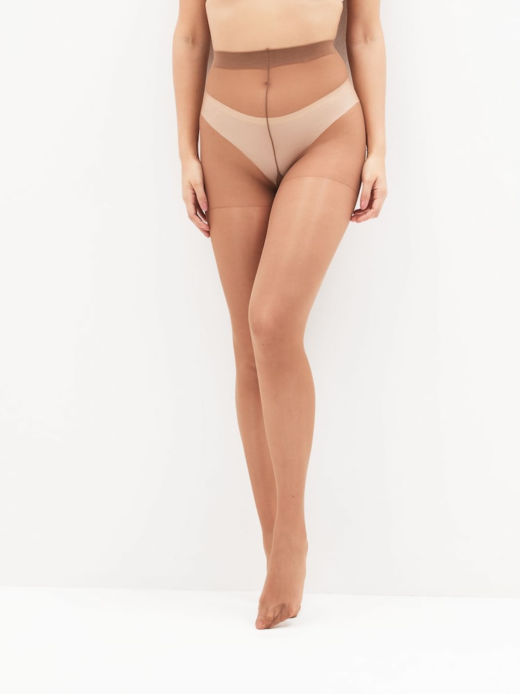 Espresso Brown 20 Denier Sheer Gloss Tights 3 Pack - Image 1 of 4