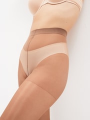 Espresso Brown 20 Denier Sheer Gloss Tights 3 Pack - Image 3 of 4
