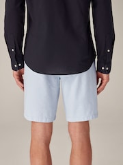 Light Blue Oxford Straight Fit Stretch Chinos Shorts - Image 3 of 9