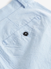 Light Blue Oxford Straight Fit Stretch Chinos Shorts - Image 8 of 9