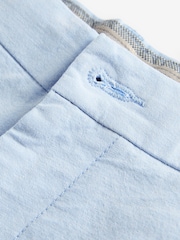Light Blue Oxford Straight Fit Stretch Chinos Shorts - Image 9 of 9