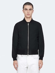 AllSaints Black Abbot Bomber Jacket - Image 1 of 8