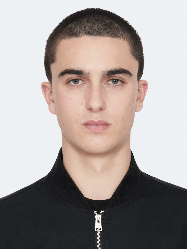 AllSaints Black Abbot Bomber Jacket - Image 2 of 8