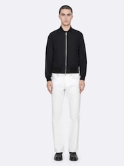 AllSaints Black Abbot Bomber Jacket - Image 3 of 8
