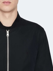 AllSaints Black Abbot Bomber Jacket - Image 4 of 8