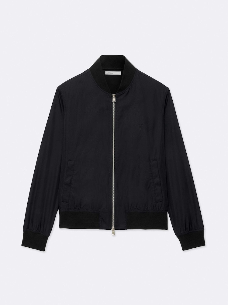 AllSaints Black Abbot Bomber Jacket - Image 8 of 8