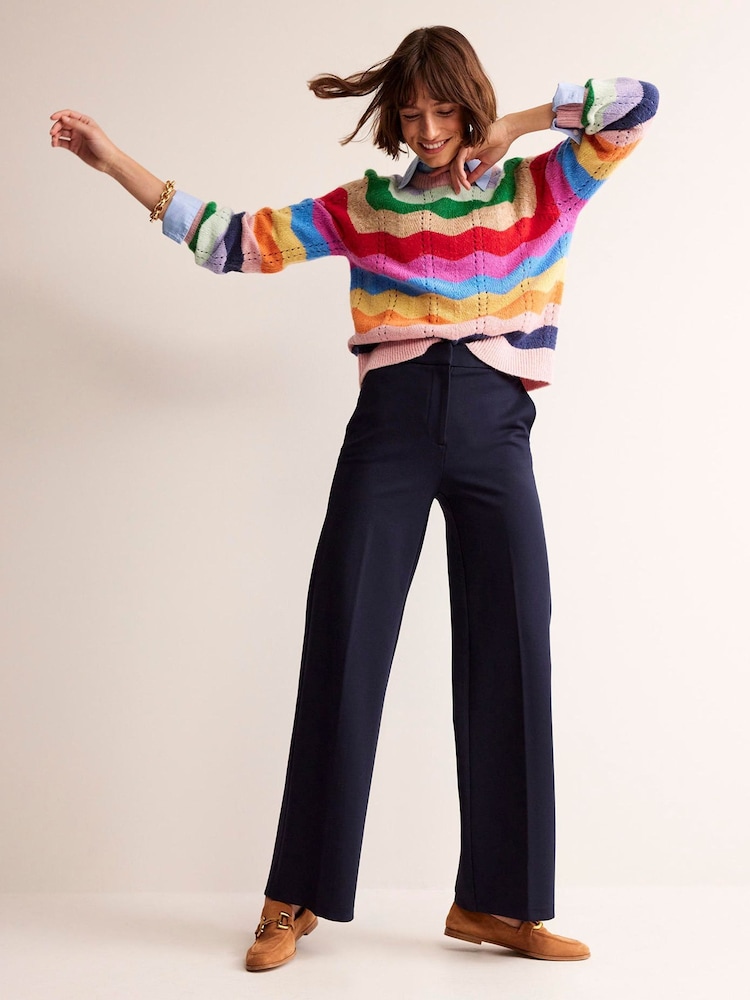 Boden Blue Hampshire Ponte Trousers - Image 1 of 4