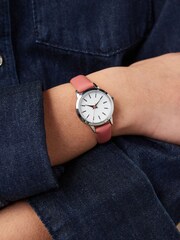 Red Skinny Strap Watch - Image 1 of 4