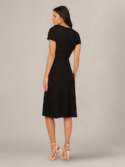 Adrianna Papell Black Ruffle Bodice Dress - Image 2 of 6