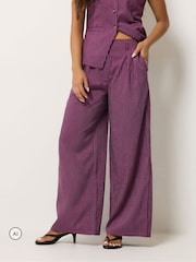 PixieGirl Petite Red Pinstripe Waistcoat & Wide Leg Trousers - Image 5 of 8