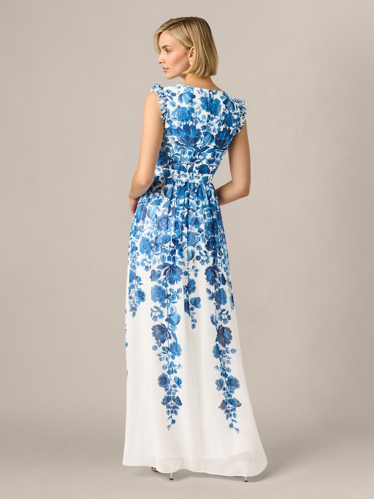 Adrianna Papell Floral Border Gown - Image 2 of 6