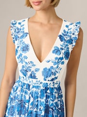 Adrianna Papell Floral Border Gown - Image 3 of 6