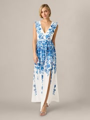 Adrianna Papell Floral Border Gown - Image 5 of 6